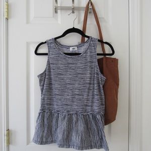 old navy striped peplum top